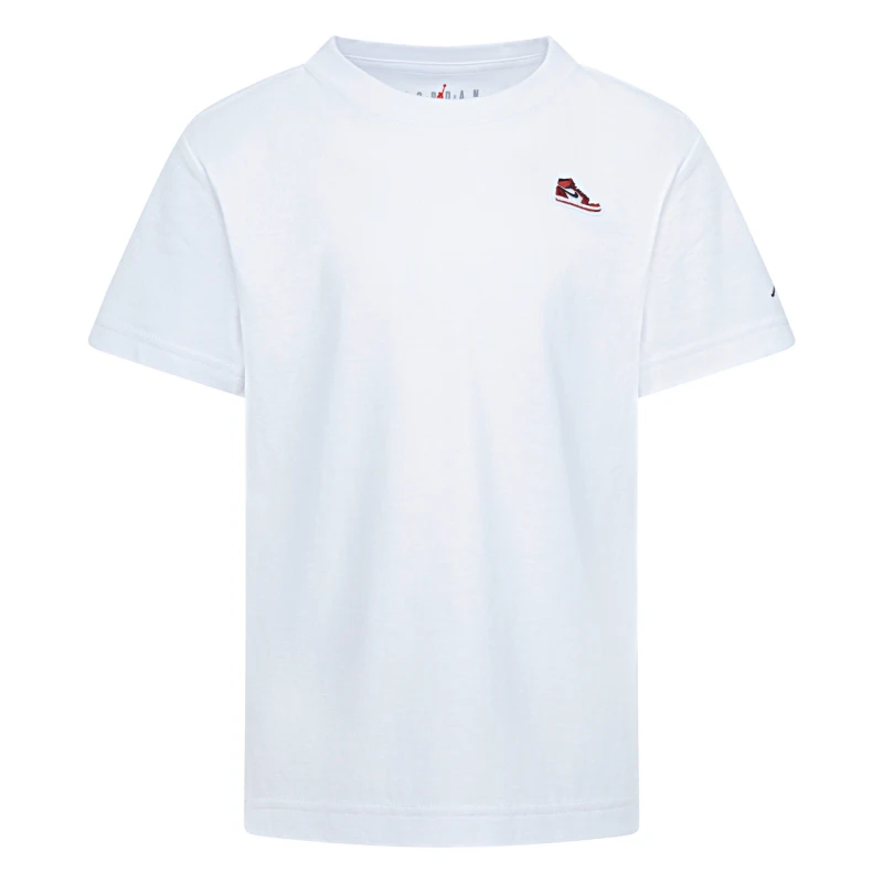 Camiseta Aj1 Patch S/S Tee de Niño Blanco