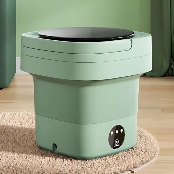 Mini Lavadora Marvo Portátil Plegable 9L Cesto Centrifugador Variante Color Verde