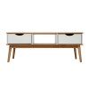Mesa De Centro2 Cajones Nordica Blanca Mesa De Centro2 Cajones Nordica Blanca