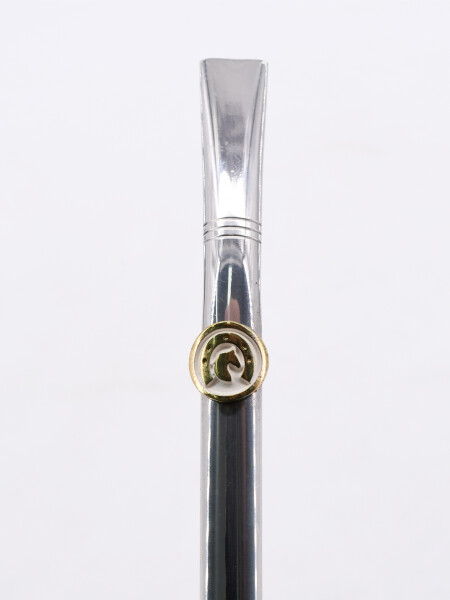BOMBILLA ACERO INOX MEDALLA HERRADURA PLATEADO (V)