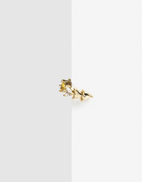 Bijou Cuff Cubic zirconia Earcuff De Corazones De Cubic Zirconia - Dorado