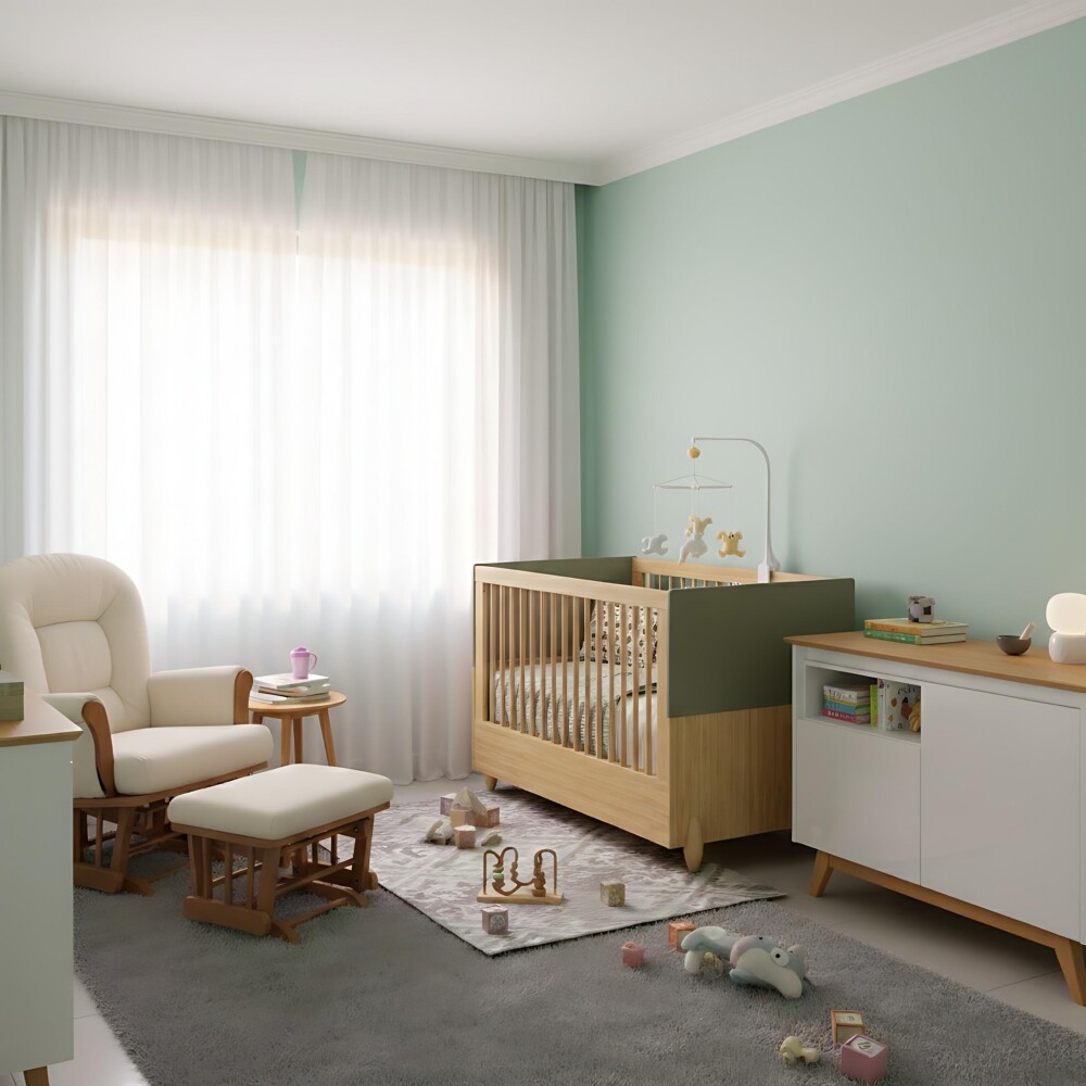 Cuna Convertible de Bebé - Gracia - Ajustable Verde