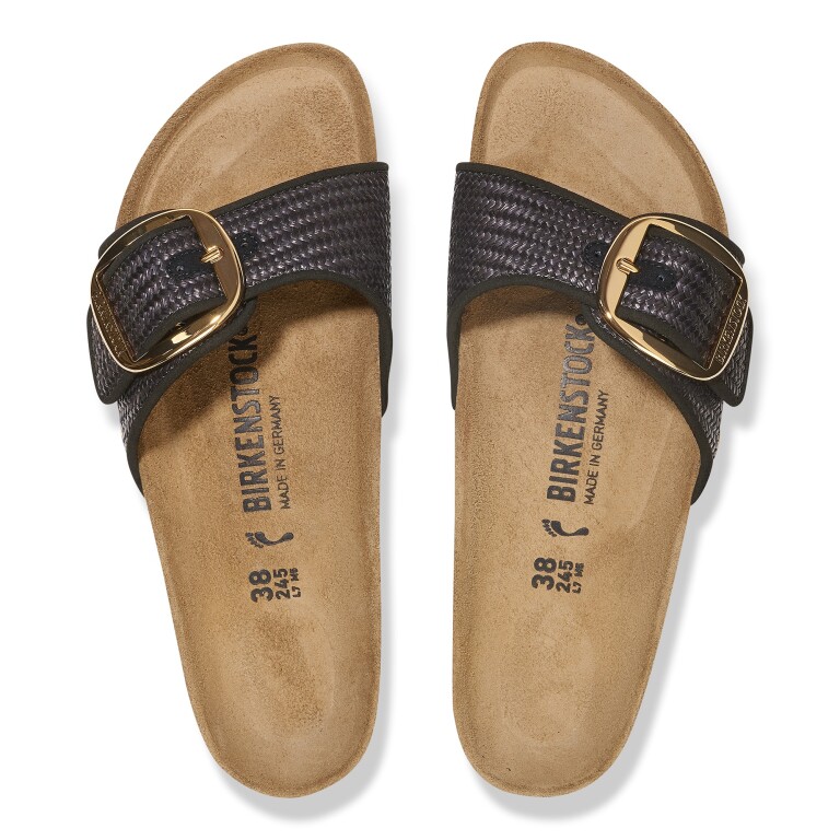 Madrid Big Buckle TEX Raffia Black Raffia Black