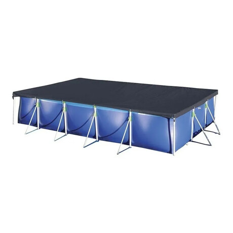 Cobertor P/Piscina Rectangular 10.000L 4,72x3m de PVC Mor Azul