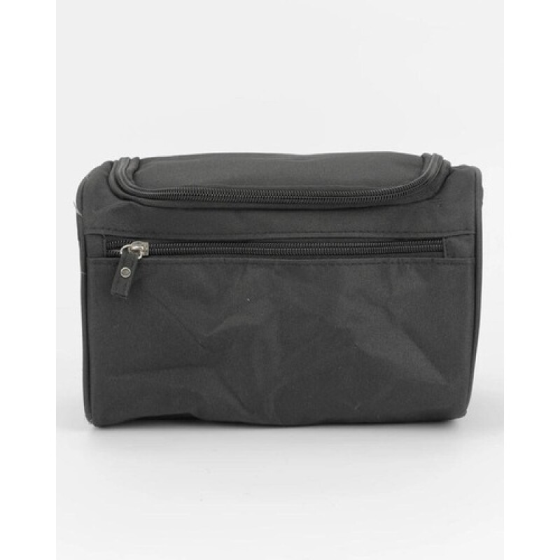 Necessaire de viaje Canva clásico con bolsillos Negro