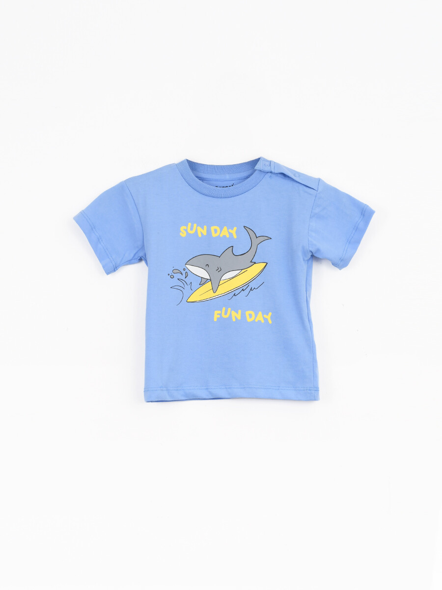 REMERA LEO - AZUL CLARO 