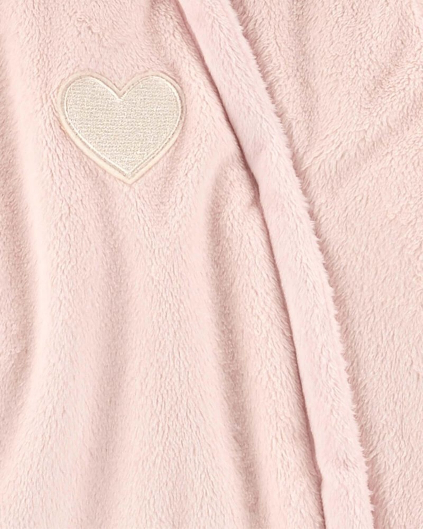 Sobre cobertor, corazón, rosado Sin color