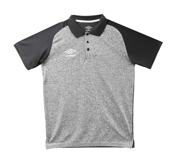 Remera Polo Adulto Negro/Melange/Negro