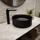 LAVATORIO ALTO MONOCOMANDO NEGRO MATE LINEA MODENA BAÑO NEGRO