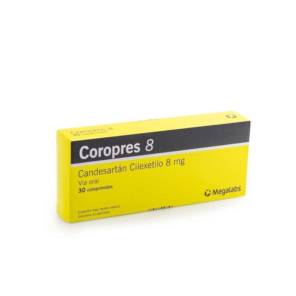 COROPRES 8 MG. CJ X 30 COMP. única