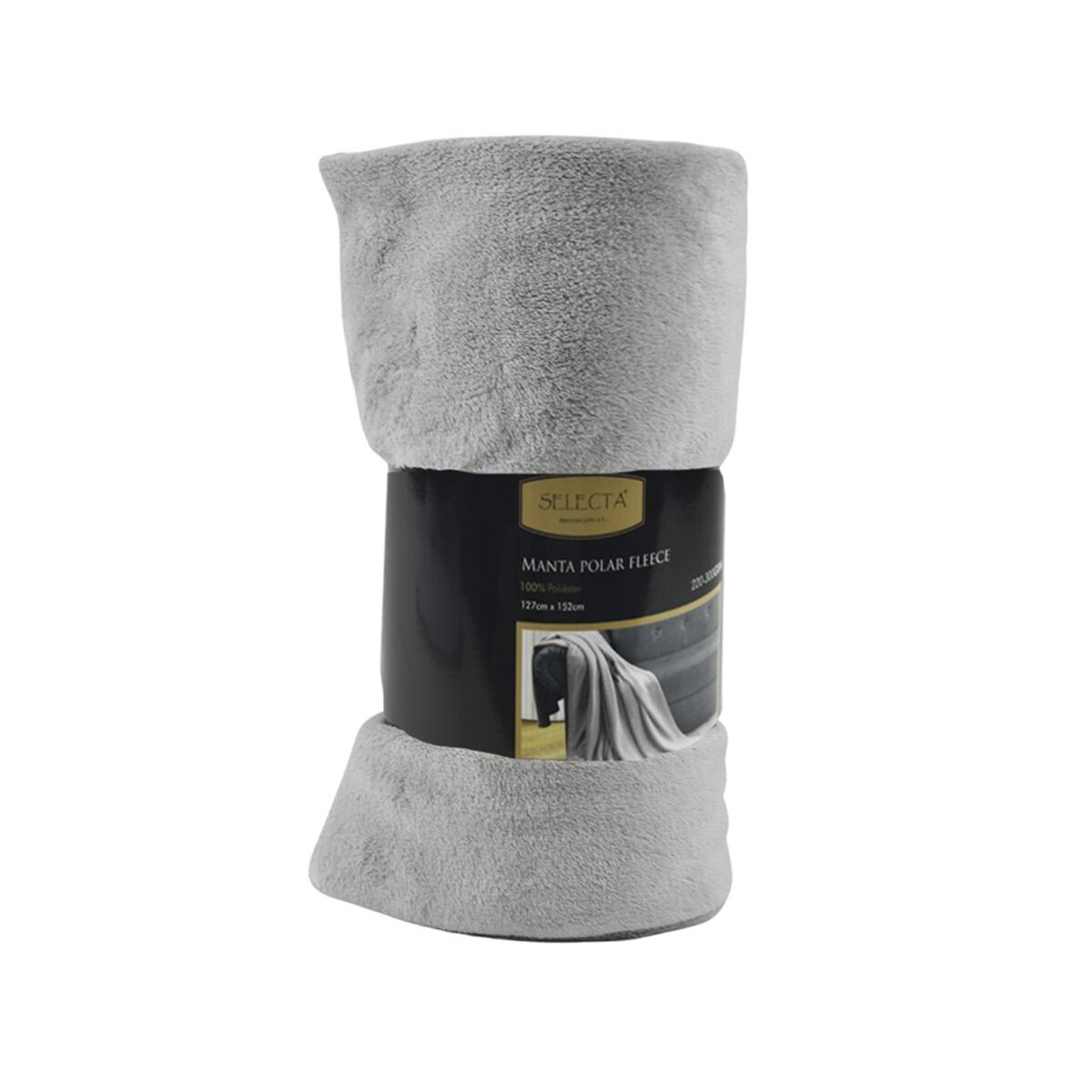 Manta polar Fleece 1 plaza 127x152 cm - GRIS CLARO 