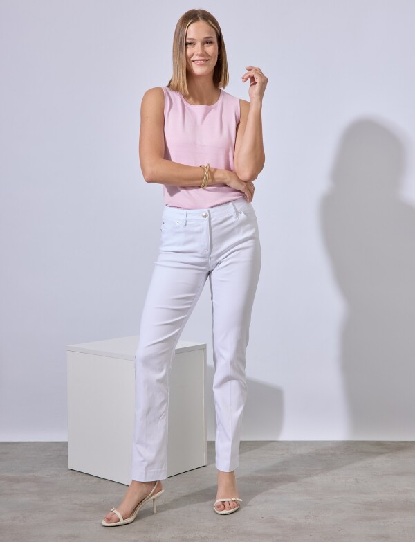 Pantalon Slim BLANCO