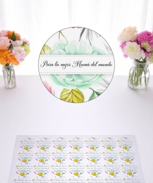 Stickers día de la madre plancha DISEÑO 12