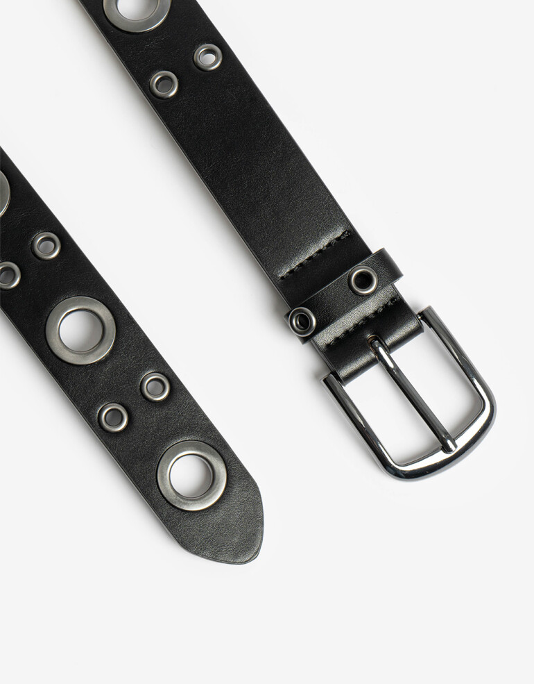 Cinturones y Fajas Cinturón Arandelas - Negro