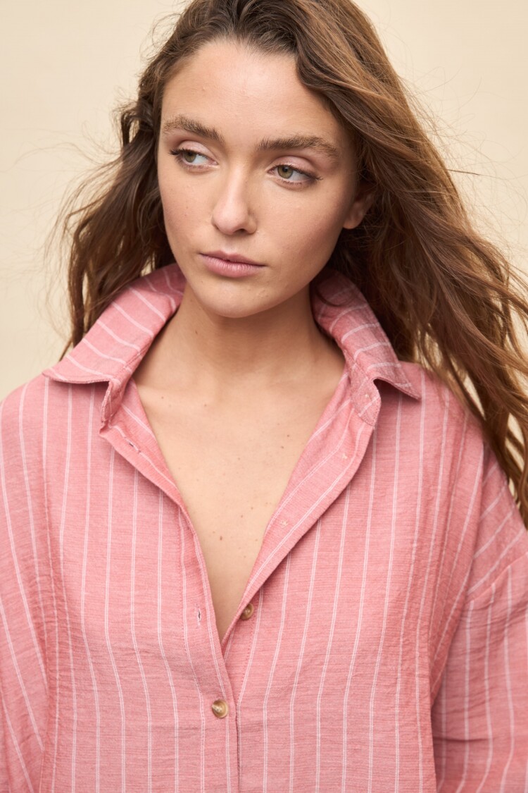 CAMISA SAUZAL STRIPED Rojo