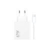 Cargador original Xiaomi HyperCharge 67W color blanco Cargador Original Xiaomi Hypercharge 67w Color Blanco
