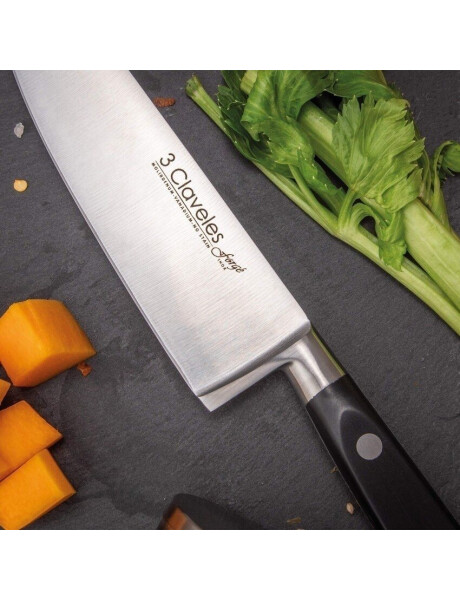 CUCHILLO CHEF 15CM C/ PVC MANGO NEGRO FORGE 3 CLAVELES CUCHILLO CHEF 15CM C/ PVC MANGO NEGRO FORGE 3 CLAVELES