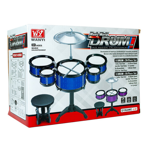 3x2 Bateria Musical 2 colores 26.5*14.3*19.4CM Unica