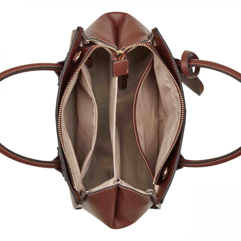 Satchel Hb Paxtin 2 Comp Satchel-Mahogany Mahogany