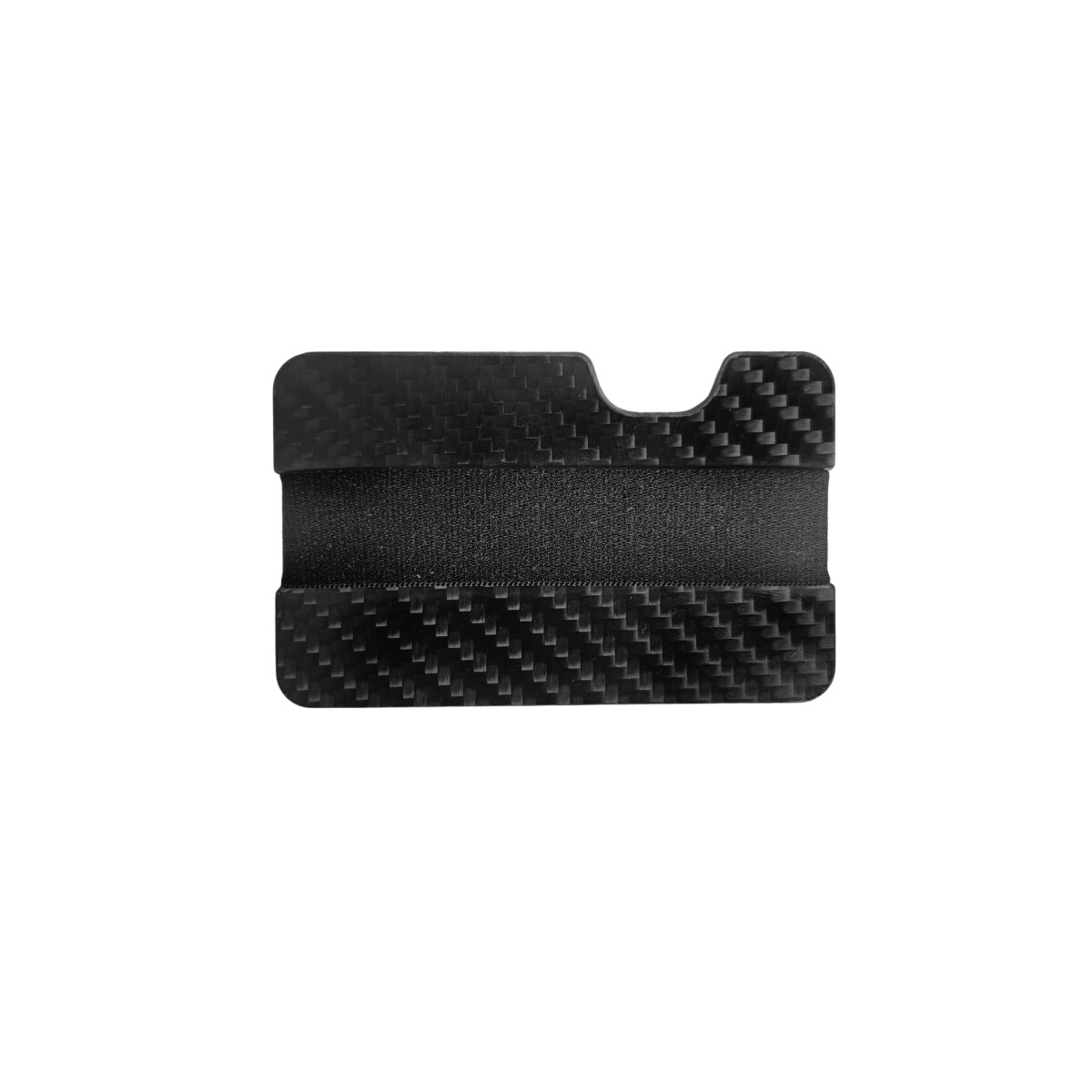 Tarjetero rígido gris con elástico 