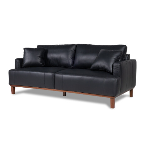 Sofá Allure - Cuero Básico - 3 cuerpos 1005 (Negro)