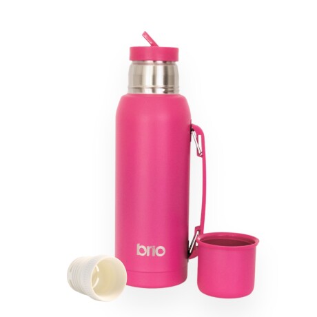 Termo 1 Litro Acero Inox brio Con Pico Cebador Frambuesa