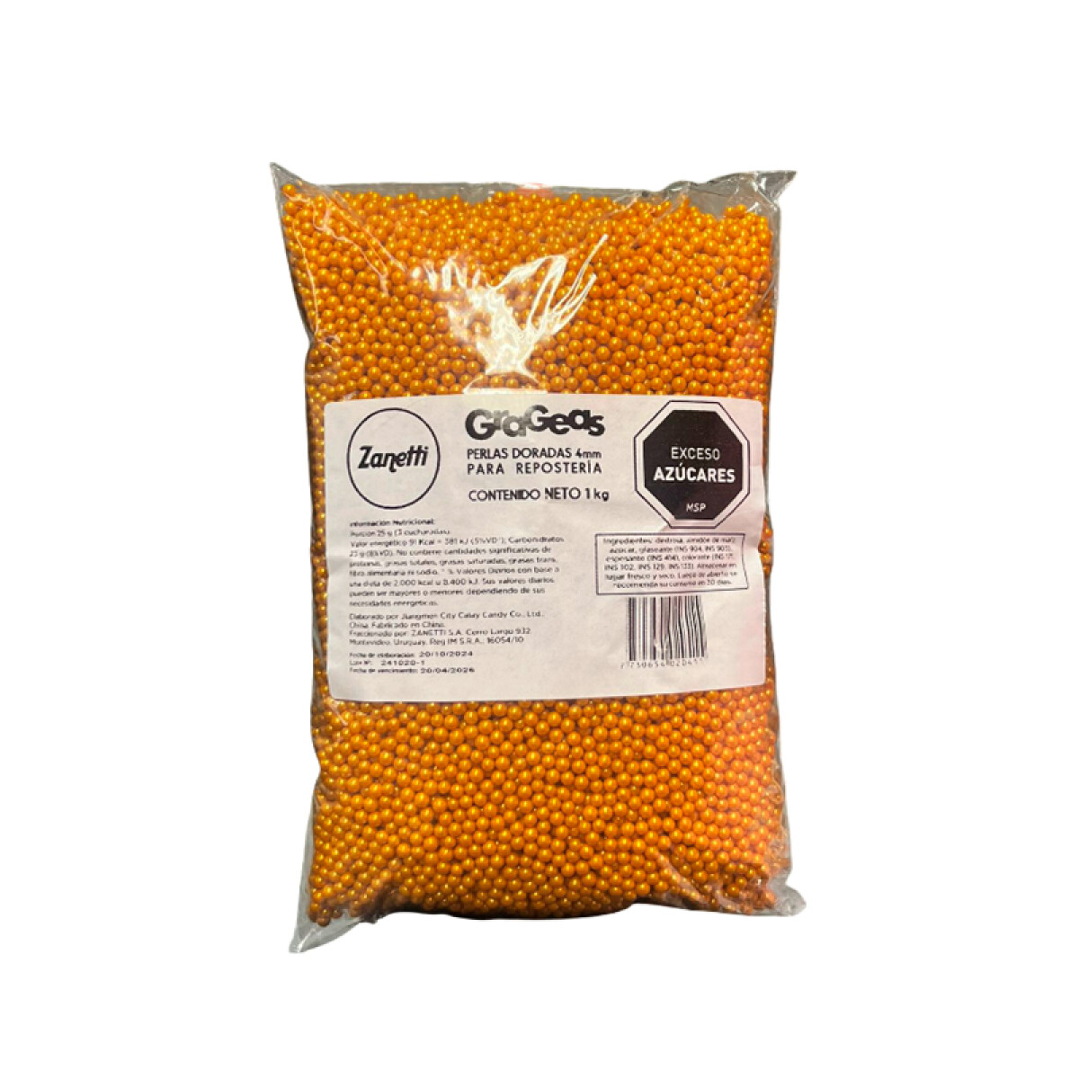 Perlas 4 mm Doradas 1 Kg 