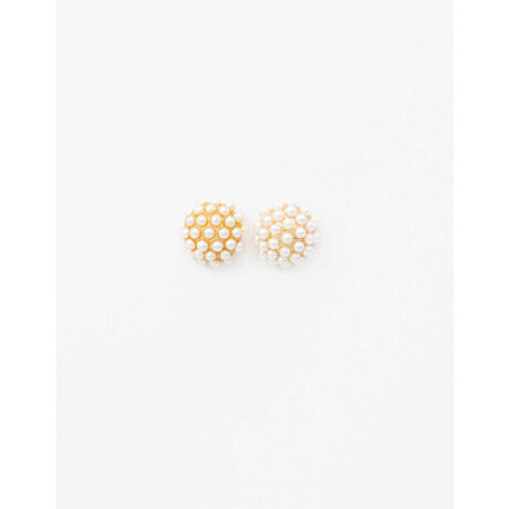 Aros Con Micro Perlas Dorado