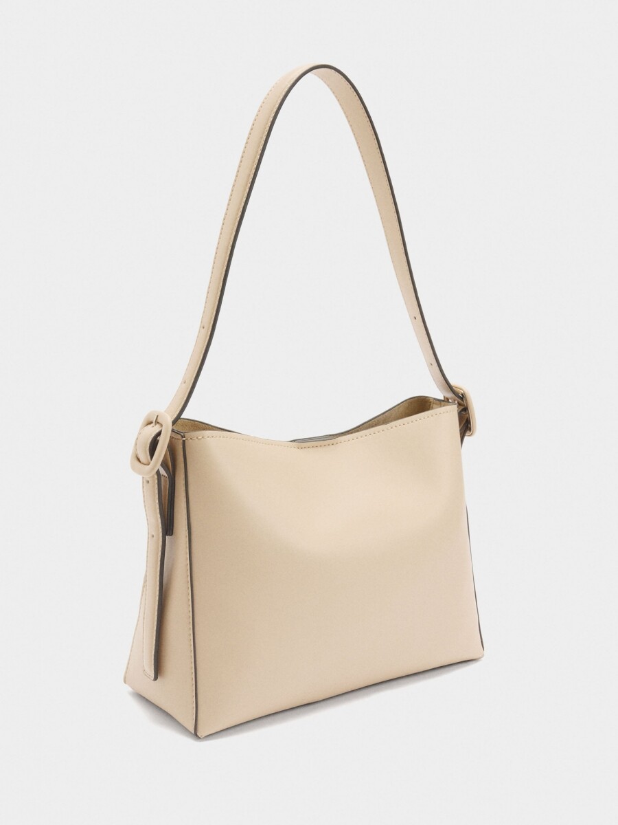 Bolso De Hombro Liso crudo