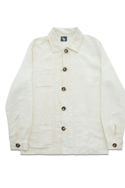 HEAVY LINEN JACKET Cream