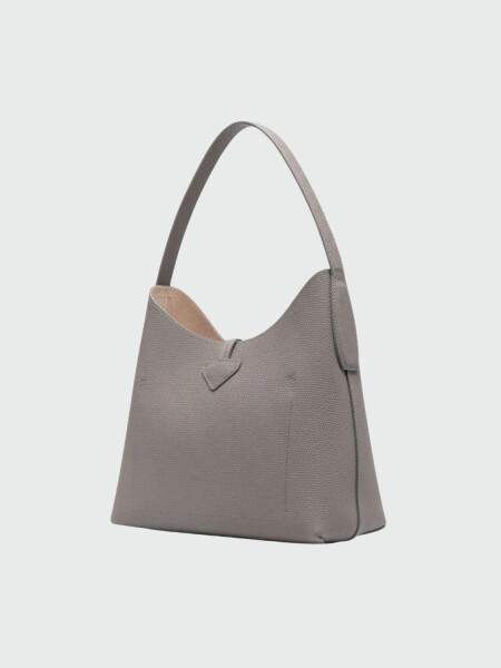 Longchamp -Cartera clásica de cuero, Roseau Gris