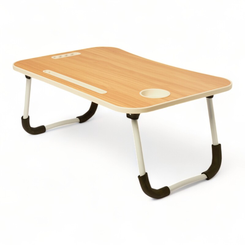 Mesa Laptop Cama Con Posa Vaso Marron