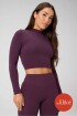 Polo Manga Larga Seamless Long-Sleeve Essential Tee Mujer Oxblood