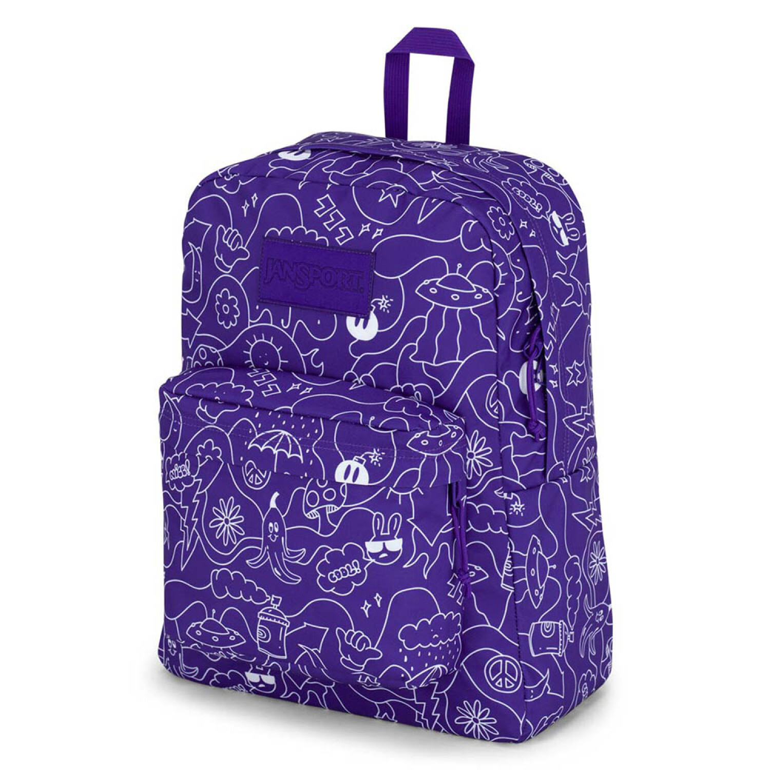 Mochila Portalaptop Superbreak Plus - Dub Doodle Purple — Jansport