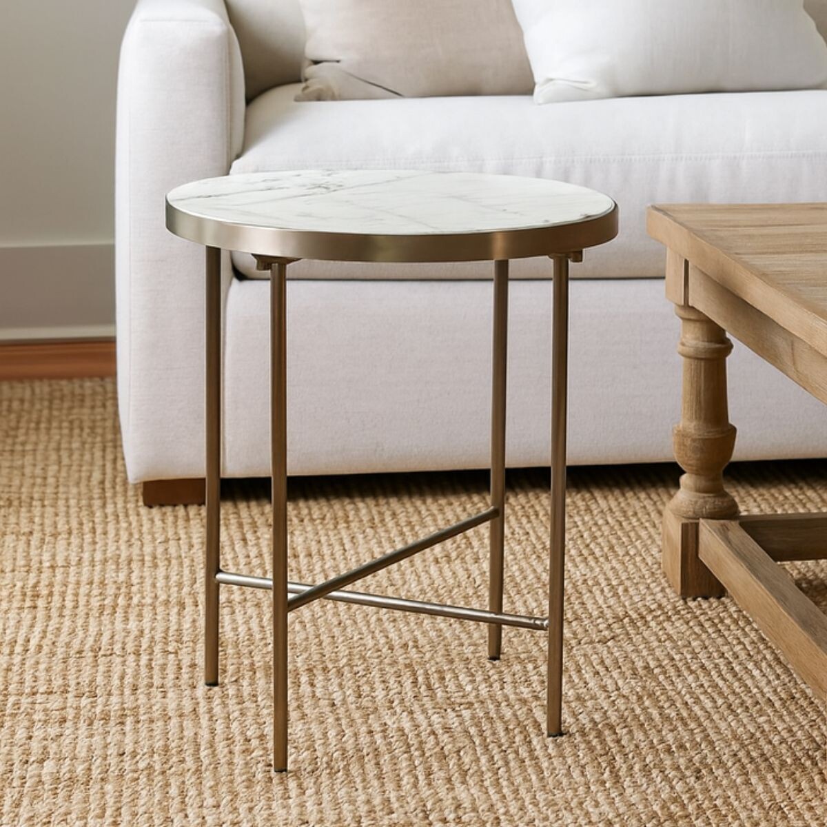 Mesa Auxiliar CELLINI Blanco 