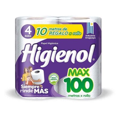 Papel Higiénico Higienol Max 100 Metros 4 Rollos Papel Higiénico Higienol Max 100 Metros 4 Rollos