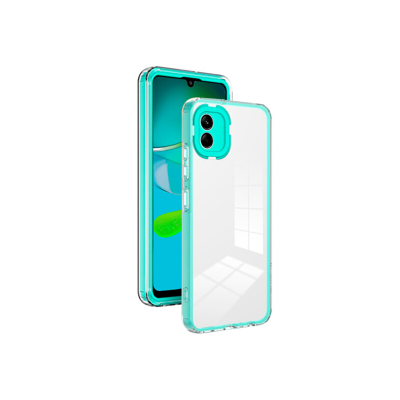 Protector Motorola Moto E13 bordes color turquesa Protector Motorola Moto E13 Bordes Color Turquesa
