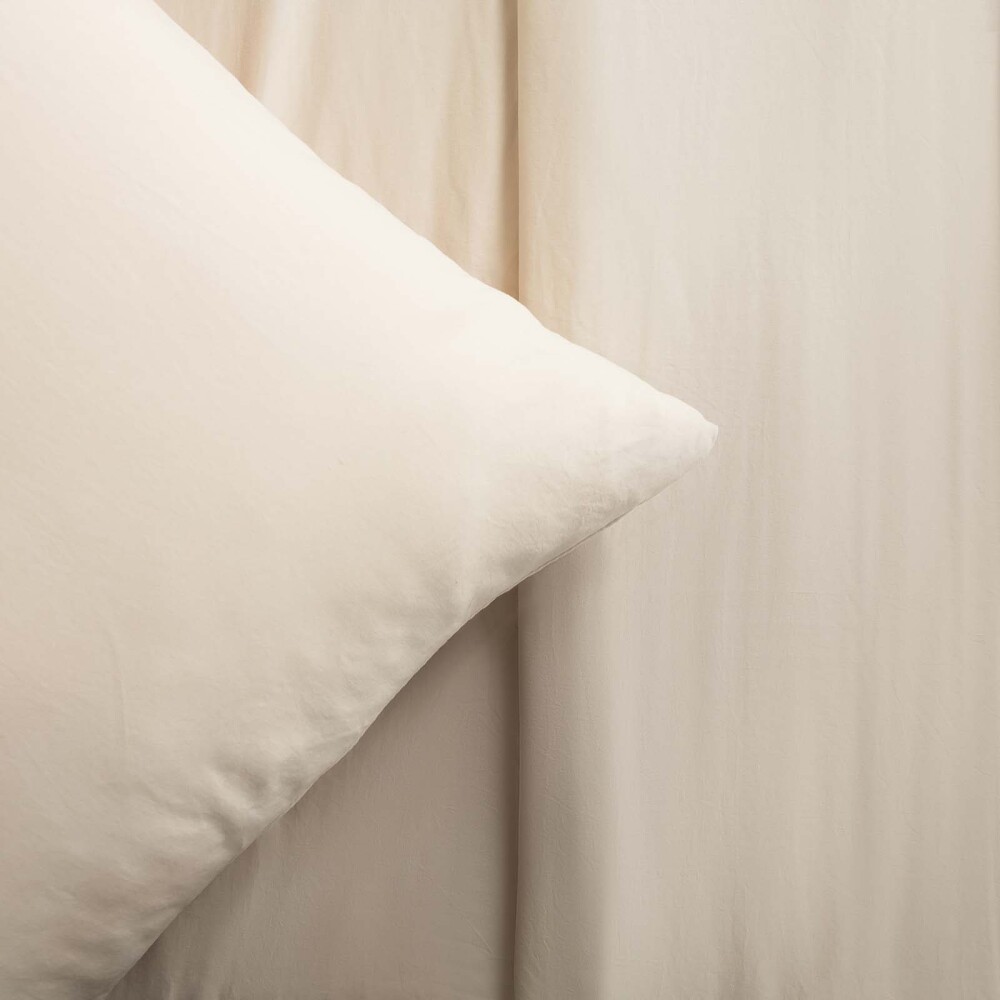 JUEGO DE SABANAS QUEEN POLIESTER NATURAL-BEIGE PREWASHED ARENA