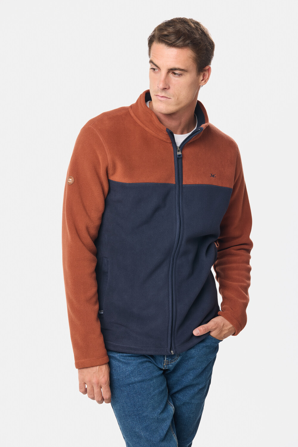 CAMPERA POLAR BICOLOR Bordo