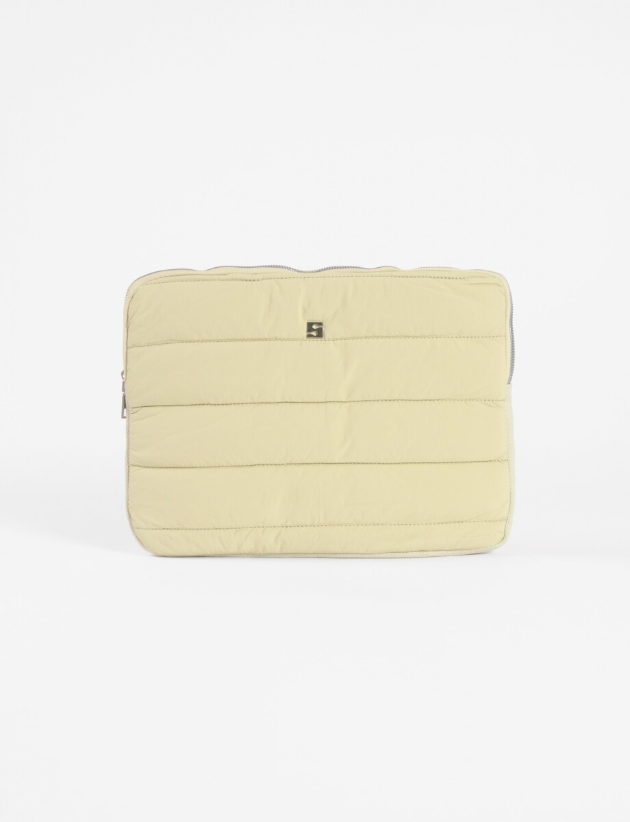 Estuche porta laptop pespunte - verde 