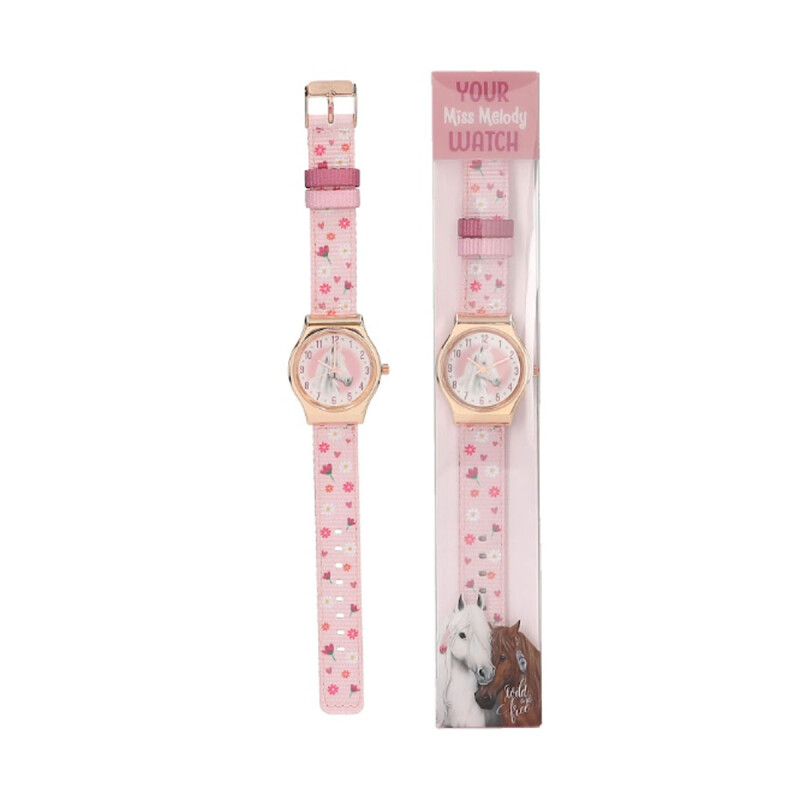 Reloj de pulsera Miss Melody Top Model Flores y rosa