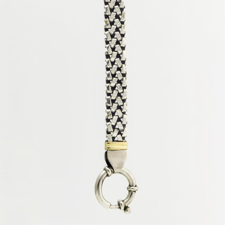 Pulsera panterina de plata 925 y double en oro 18k. con cierre marinero. Pulsera panterina de plata 925 y double en oro 18k. con cierre marinero.