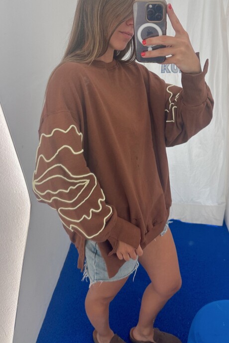 Buzo Blossom Marrón y amarillo