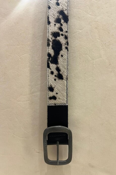 Print Belt Negro / Plateado