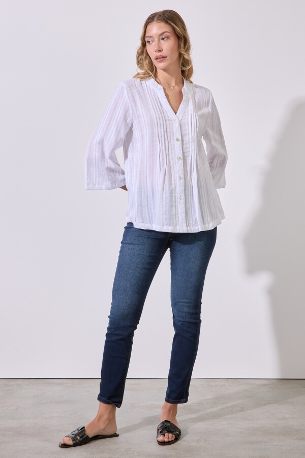 Blusa Algodon Bordado BLANCO