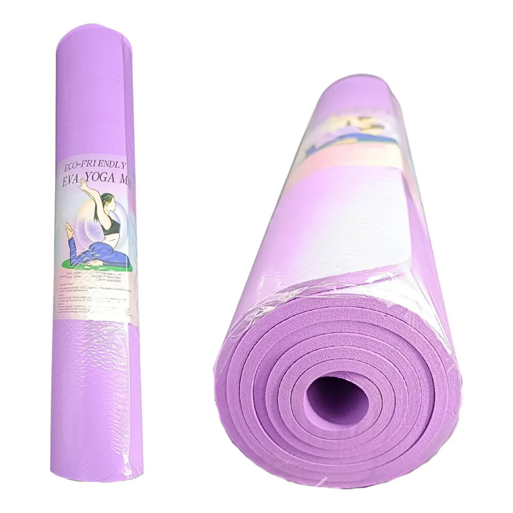 Alfombra para ejercicio, yoga, pilates. 6mm de espesor Lila