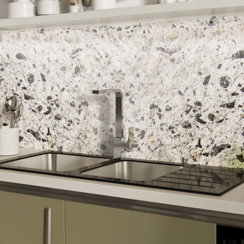 GRIFERIA GRIFO COCINA MESADA MONOCOMANDO BRILLO LINEA SAUCO CROMO