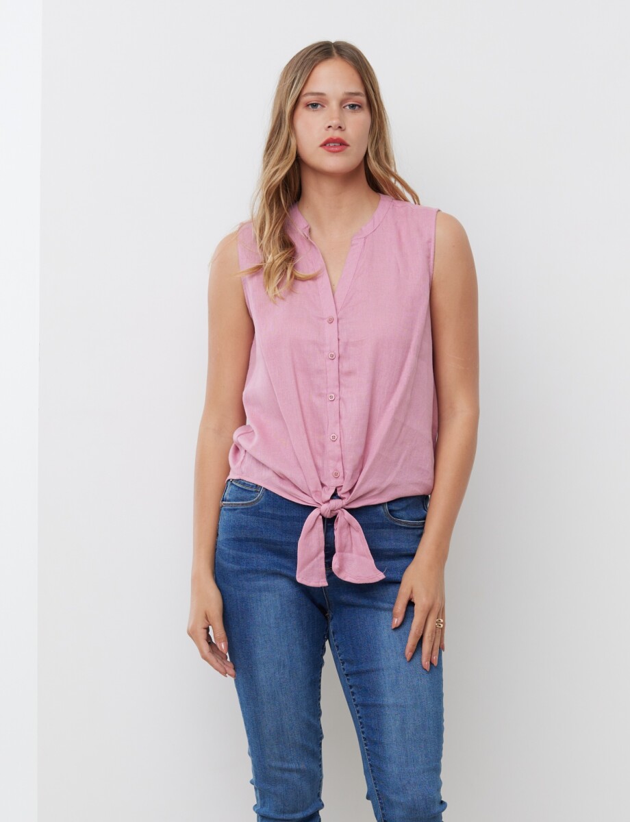 Blusa Lino - Rosa 