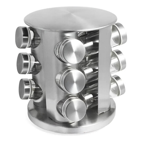 Porta Condimentos Especiero Giratorio Vidrio Gris