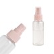 Set Organizador Viaje Cosmetico Frascos Botellas 7 Piezas Color Rosa